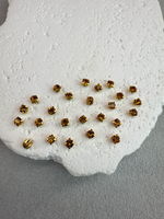 Шатоны 3 мм, Топаз в золоте, 25 шт