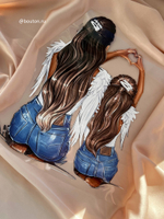 Термонаклейка мама и дочь