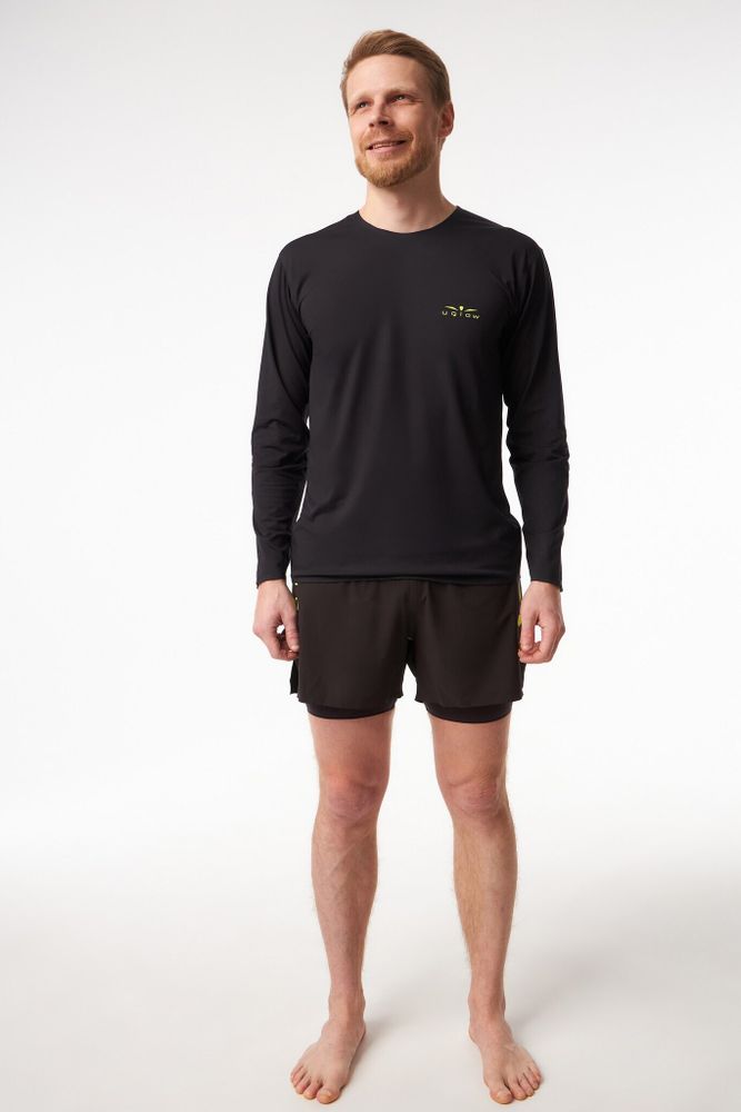 ЛОНГСЛИВ УТЕПЛЕННЫЙ МУЖСКОЙ BASE LAYER TEE LS | BLACK YELLOW