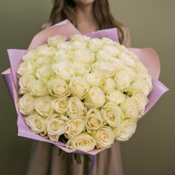 Букет из 51 белой розы Эквадор