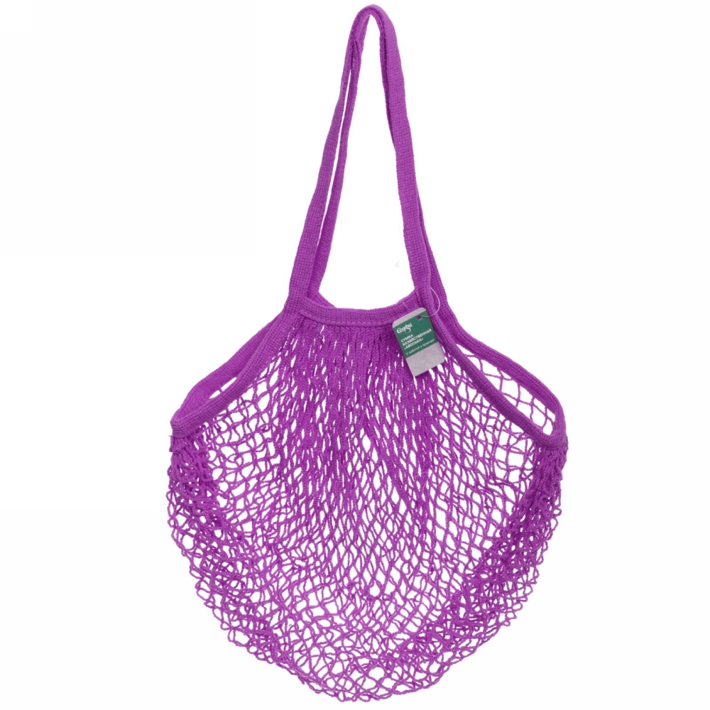 Сумка - шоппер авоська «ТРЕНДИ», цвет лиловый, 37*62см (лейбл Селфи)