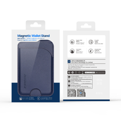 Магнитная подставка картхолдер синего цвета от Dux Ducis, серия Neva Series Magnetic Wallet Stand