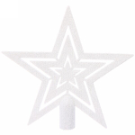 Звезда на ёлку 18 см «Белый снег» белый