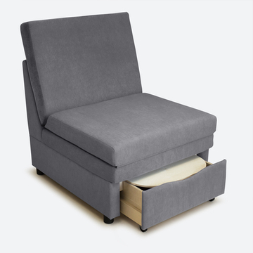 Кресло-кровать "Экономик" Студия-Ф, велюр Dream Grey