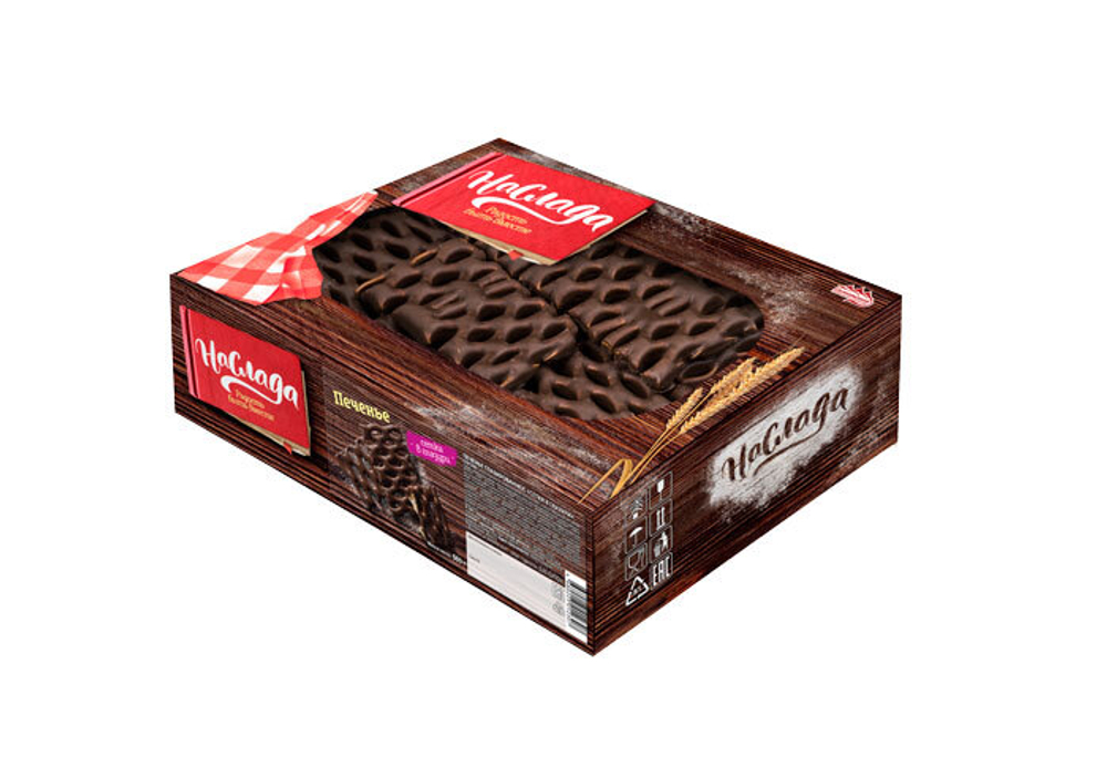 Печенье Наслада Слоеное  Сетка в глазури 500 г.