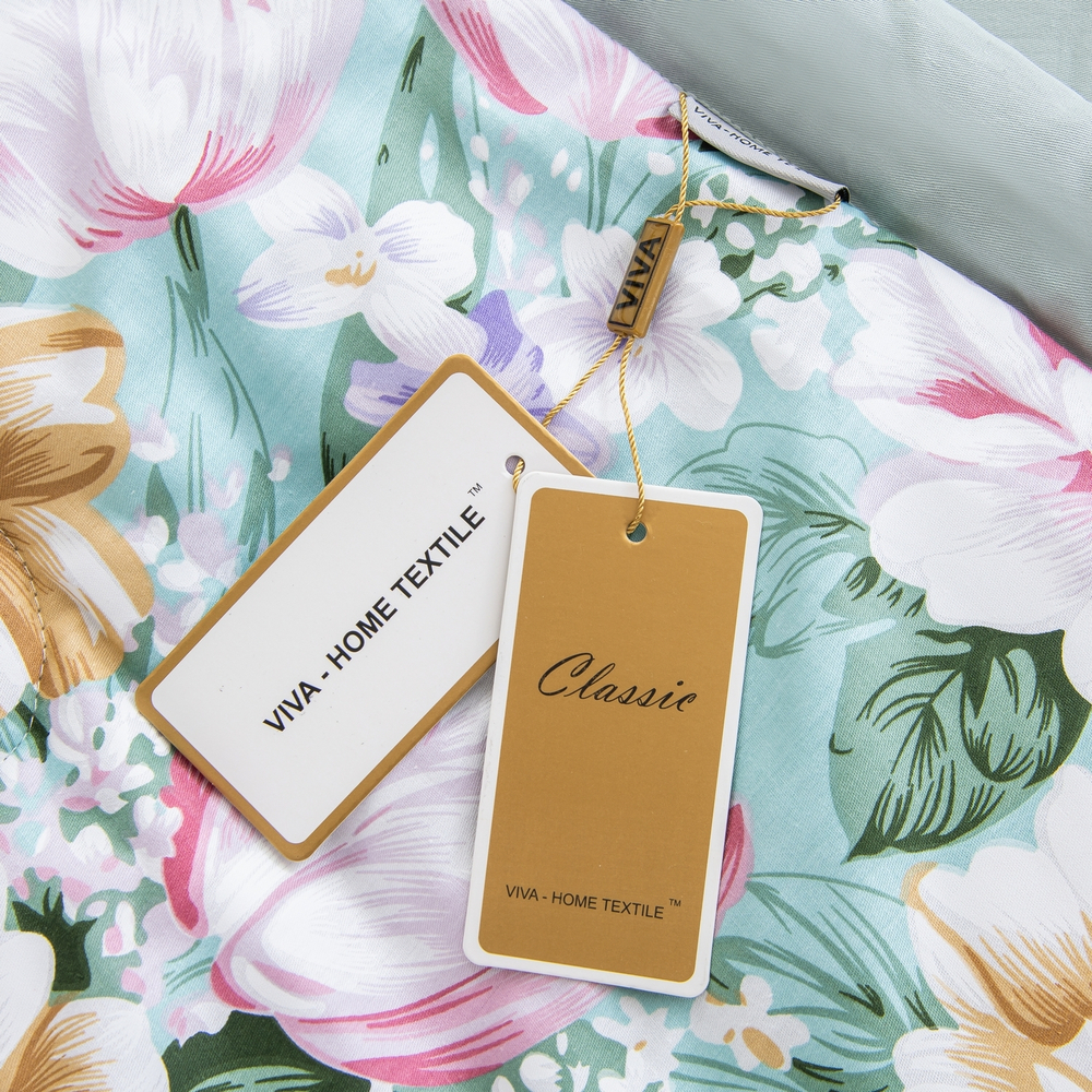 Комплект постельного белья Сатин с Одеялом 100% хлопок 160x80 на резинке OBR168