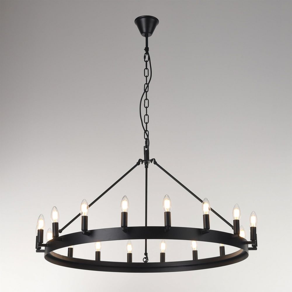 Citilux Смитсон CL470118 Люстра замковая подвесная Чёрная