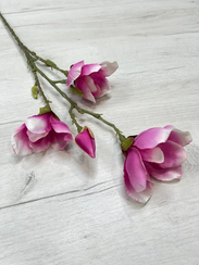 Ветвь с красными цветами 80 см., Christmas DeLuxe (87534)