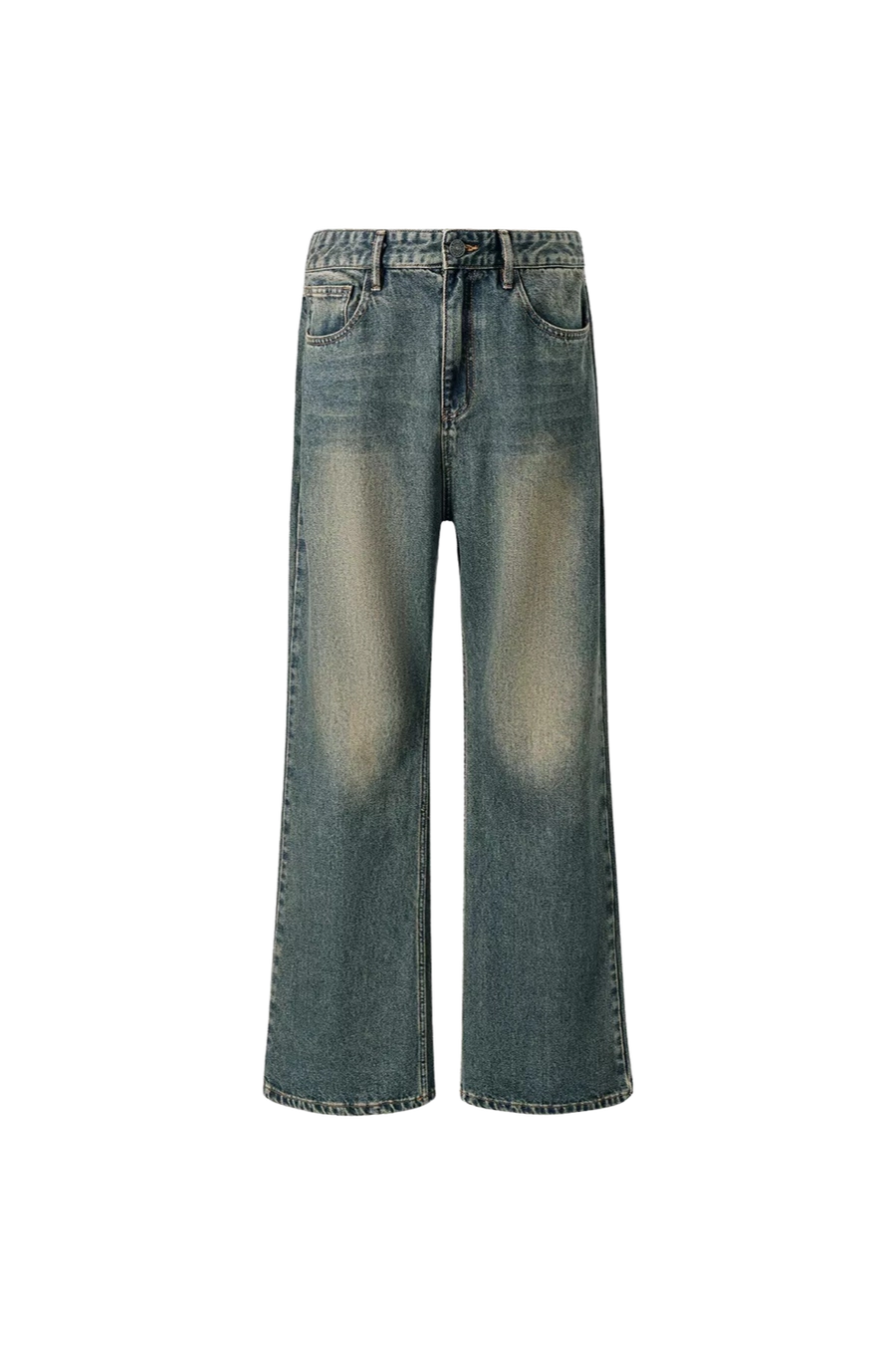 Джинсы KREATE Worn Cropped Straight Jeans