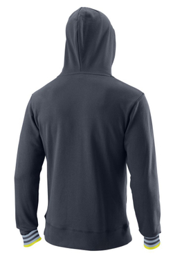 Куртка теннисная Wilson Script Eco Cotton PO Hoody Slimfit - Gray