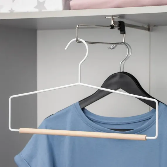 Вешалка для брюк и юбок SAVANNA Wood, 1 перекладина, 37×22×1,5 см, цвет белый