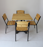 Комплект уличной мебели для кафе, дачи, ресторана 4 стула + стол 80*80 сосна