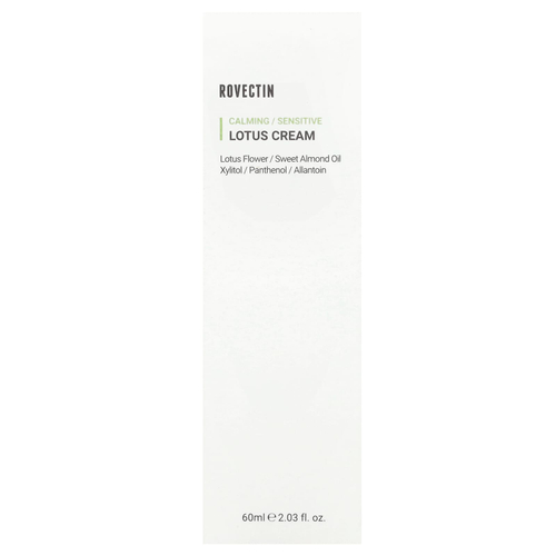 Rovectin, Успокаивающий крем с лотосом, 60 мл (2,03 жидк. унц.)