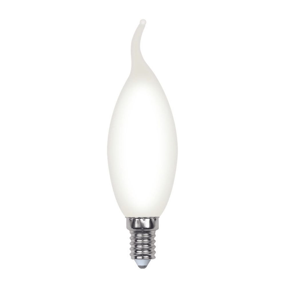 LED-CW35-7W/4000K/E14/FR/SLF Лампа светодиодная. Форма свеча на ветру, матовая. Белый свет (4000К). ТМ Volpe