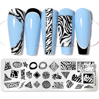 Nicole Diary, Пластина для стемпинга 12*4 см 55452 ND-S22, 1 шт