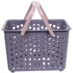 Корзинка хозяйственная с ручками «ПАЛЕРМО», цвет серый , 29*19*19см
