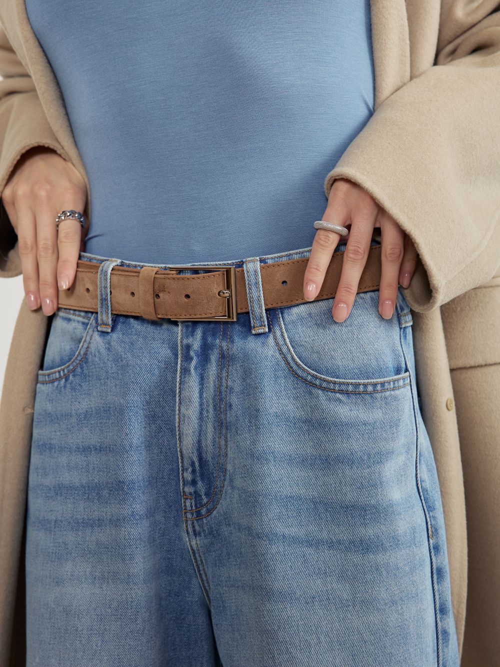 БАЗОВЫЙ РЕМЕНЬ ЗАМША КАПУЧИНО