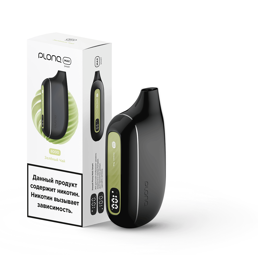 Plonq Max Smart - Зеленый чай 8000 затяжек
