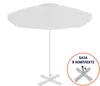 Зонт пляжный со стационарной базой Kiwi Clips&Base, Ø250 см, белый