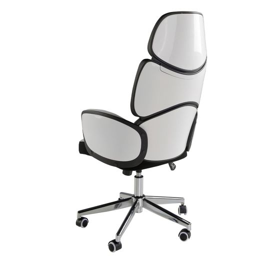 Поворотное офисное кресло 4142/MLM611467 из светло-серой ткани