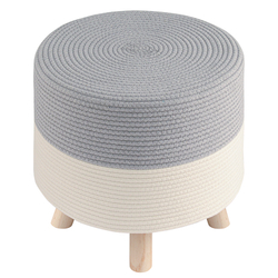 Пуф 40х40см Bergenson Bjorn Devy бежевый/серый