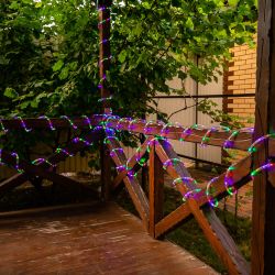 ULD-D50 15M-С08 IP44 MULTI Гирлянда светодиодная Дюралайт. 15м. Коннектор в-к. Разноцветный свет. Провод черный. TM Uniel