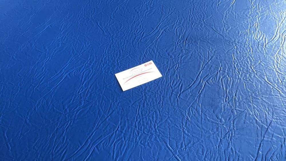 Искусственная кожа синяя 87