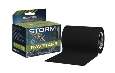 Кинезиотейп RaveTape STORM 10×5 — Черный (BLACK)