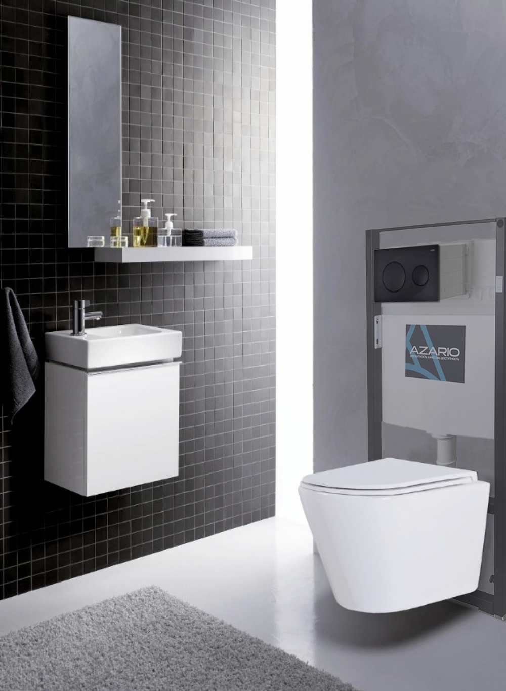 Инсталляция Azario для подвесного унитаза 3/6л. (AZ-8010-1000)