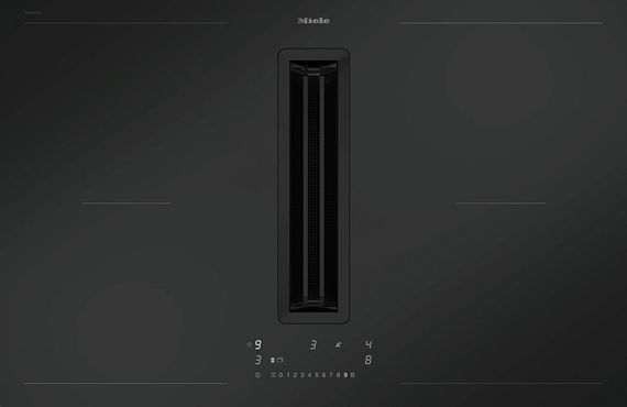 Индукционная стеклокерамич. панель с вытяжкой Miele KMDA7876FL-A 125 Gala Ed