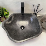 Каменная раковина из речного камня RS-63872 (54*45*15) 0123
