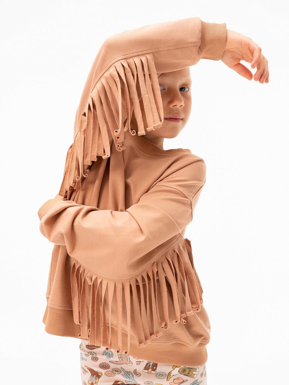 Свитшот с бахромой Mjölk Camel, уценка