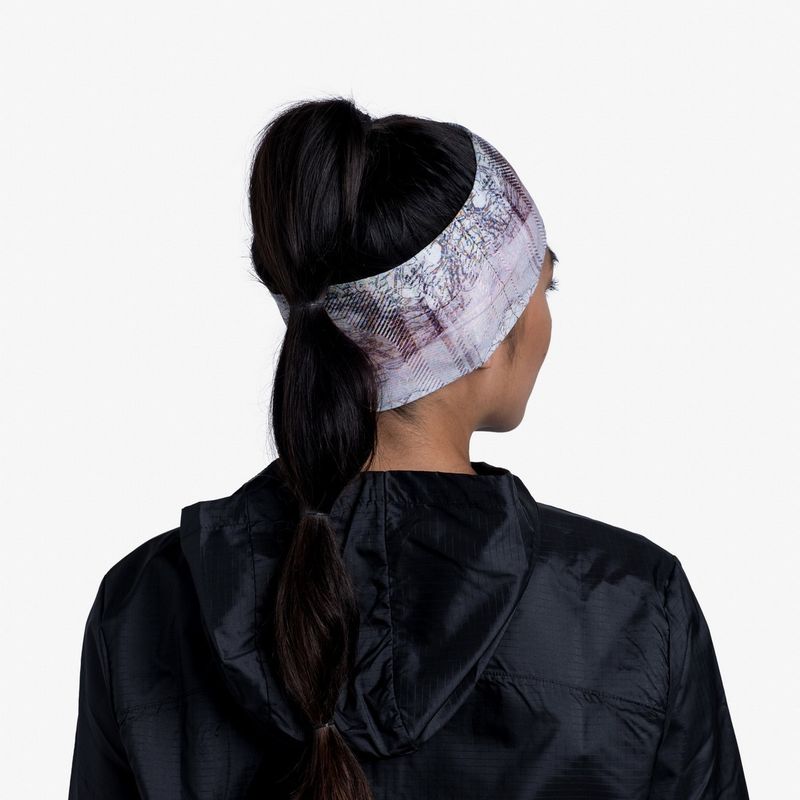 Повязка на голову спортивная Buff Headband CoolNet Pearly Blossom Фото 4