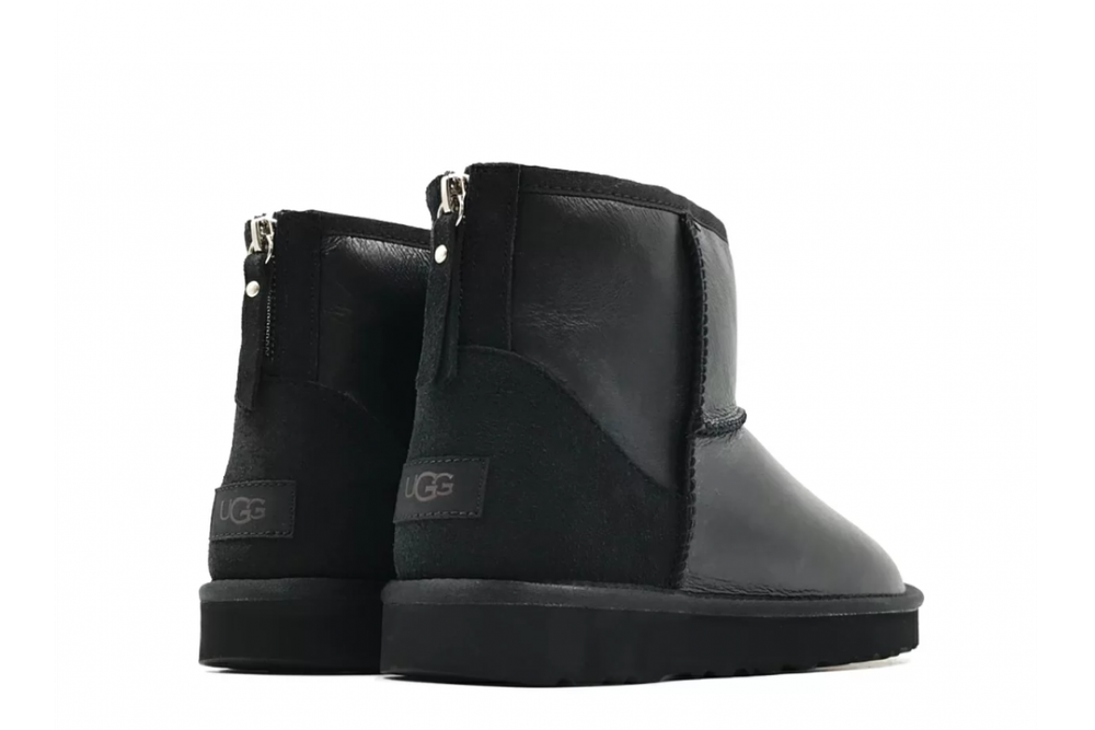 UGG Mens Classic Mini Zip Metallic Black