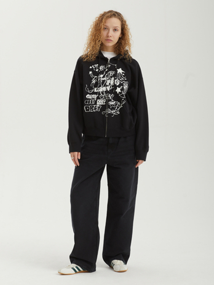 Женская Толстовка Jumble Baggy Relaxed Zip