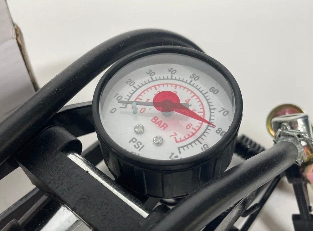 Ножной одноцилиндровый насос для шин автомобиля с монометром SHARK SY-920, TG (1 шт.)