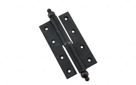 Петля латунная карточная разъемная мебельная 100x19 черная