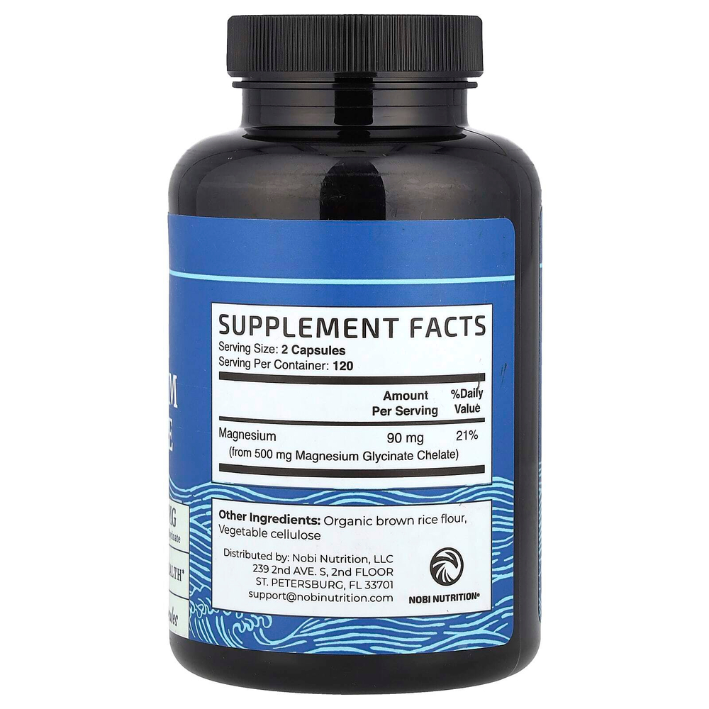 Nobi Nutrition, Глицинат магния, 240 капсул (250 мг на капсулу)