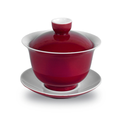 268115.2Y2 УЦЕНКА Гайвань ЯРКАЯ 200 мл без рисунка, красная фарфор