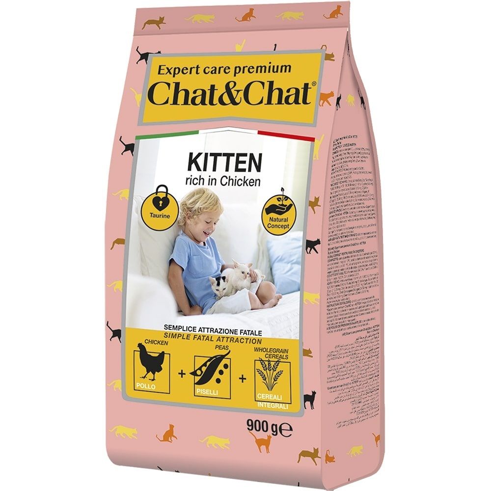 Сухой корм Chat&amp;Chat Expert Premium с курицей для котят 900 г