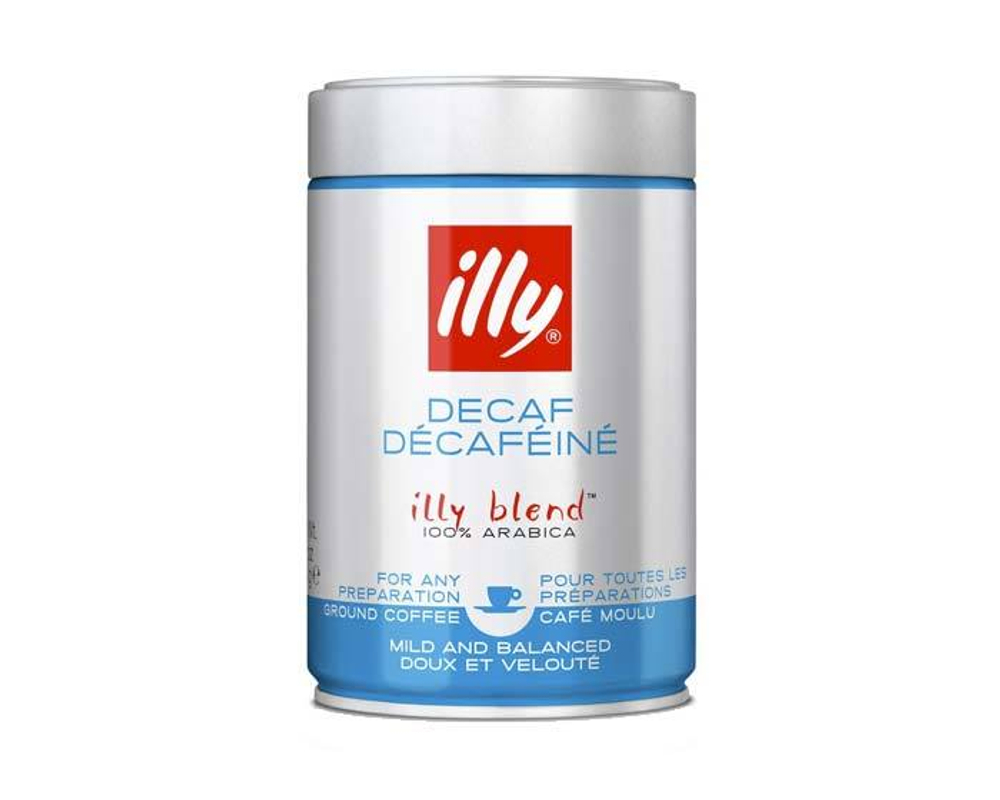 Illy Espresso Deca кофе молотый без кофеина, 250 г