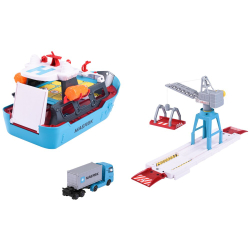 Majorette Creatix - Грузовой корабль с разгрузочной станцией + автомобиль Maersk 2050039 / артикул   2050039  / GTIN 3467452073322