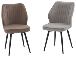 Стул РОССО 360 град. поворот. B5 Капучино, велюр / черный каркас, М-City