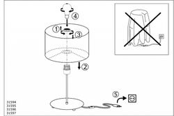 Настольная лампа декоративная Eglo Pasteri 31595