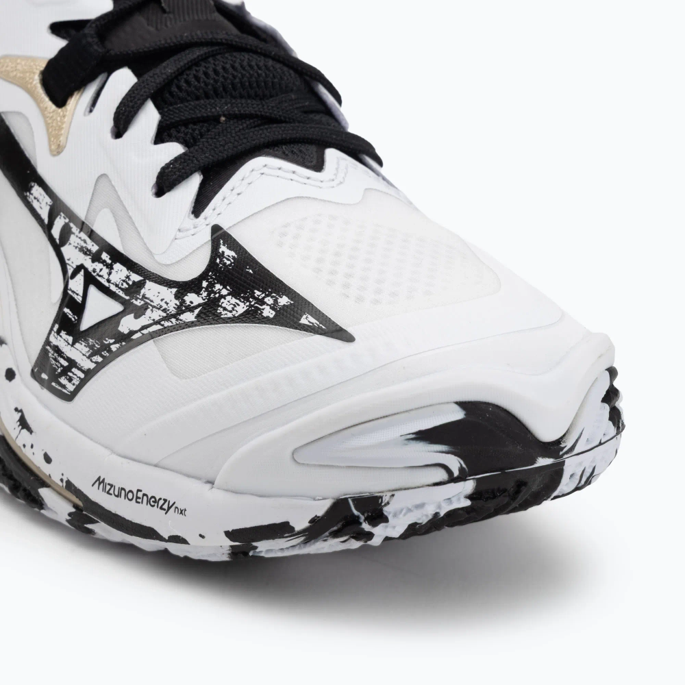 Кроссовки волейбольные Mizuno Wave Lightning Z8 white/black/ge gold