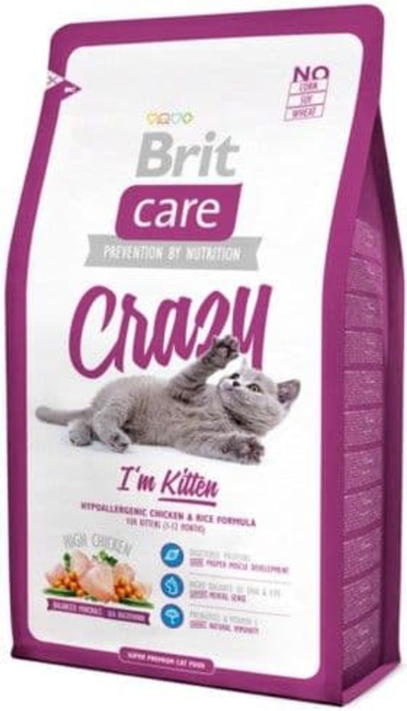 Brit Care 7 кг Cat Crazy Kitten сухой д/котят, беременных, кормящих кошек
