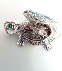 Подвеска "Эстерелла", серебро 925*, родирование, фианиты, эмаль/Ф