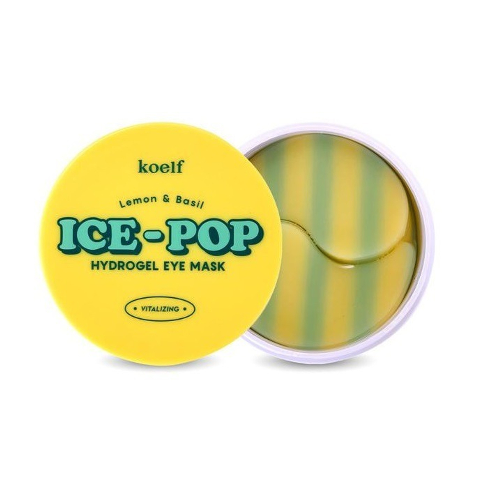 Koelf Ice-Pop Lemon Basil Hydrogel Eye Mask гидрогелевые патчи с экстрактом лимона и базилика