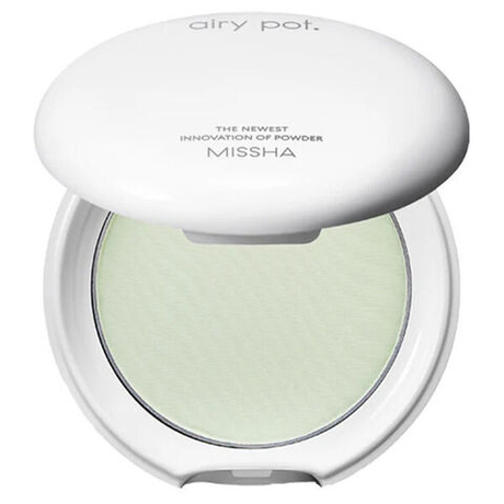Ментоловая компактная матирующая пудра для лица Missha Airy Pot Pressed Powder #Mint, 5г