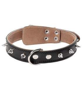 Ошейник кожаный "Шипы", 35*600мм, Gamma